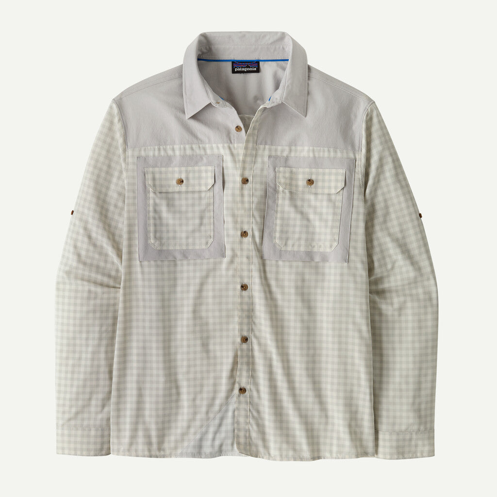 Self-Guided Long-Sleeved Sun Shirt- North Fork/Crisp Grey